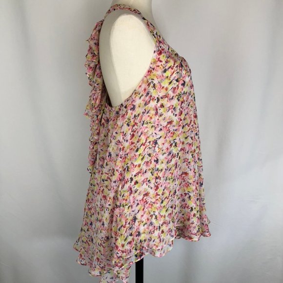 McGinn Floral Flouncy Top with Ruffle Back - Picture 3 of 8